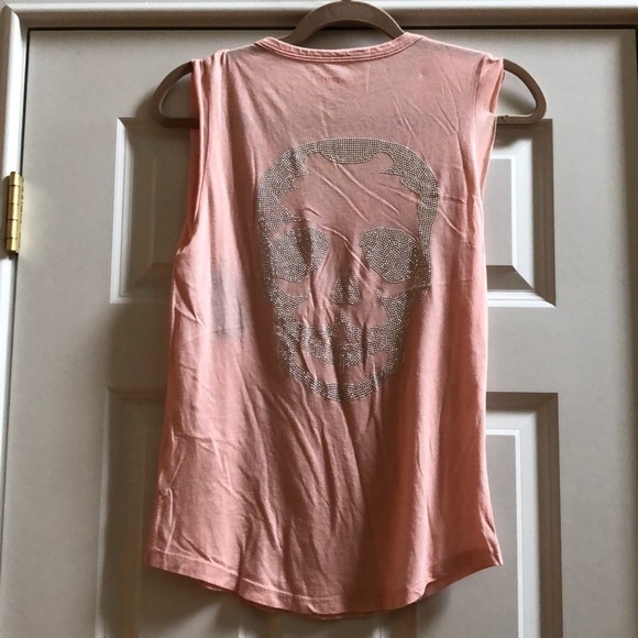 Zadig & Voltaire Brooklyn Skull Tee Blush Medium - Picture 3 of 7